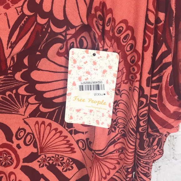 NWT Free People Elbow-length Sleeve Blouse - Picture 5 of 8